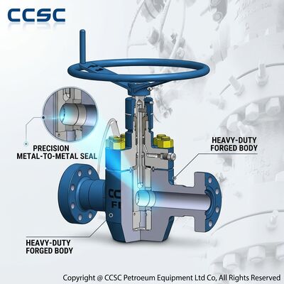 Serviço ácido API 6A válvula de porta FF HH H2S resistente forjado aço vedação de pressão capô 5000psi ácido cabeça de poço de gás