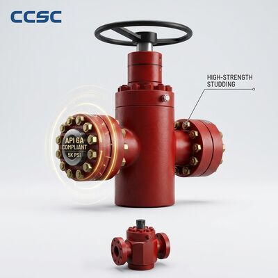 Válvula Gaveta com Selo de Pressão API 6A Acionada Hidraulicamente, Aço Forjado FLS Conduit Passante 10000psi Controle Remoto de Cabeça de Poço