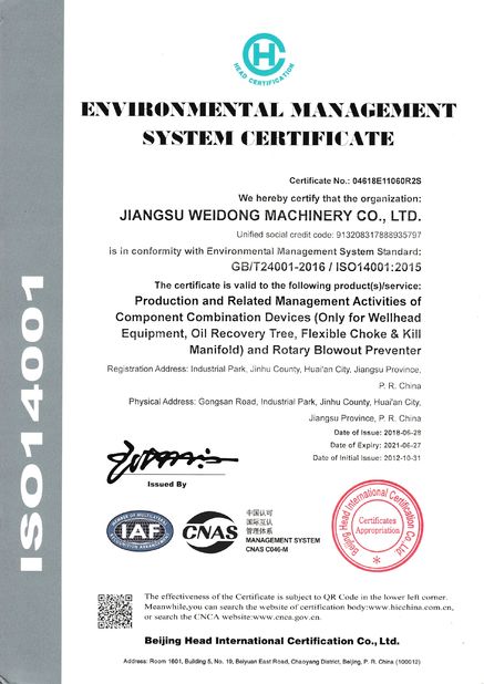 China CCSC Petroleum Equipment Limited Company Certificações